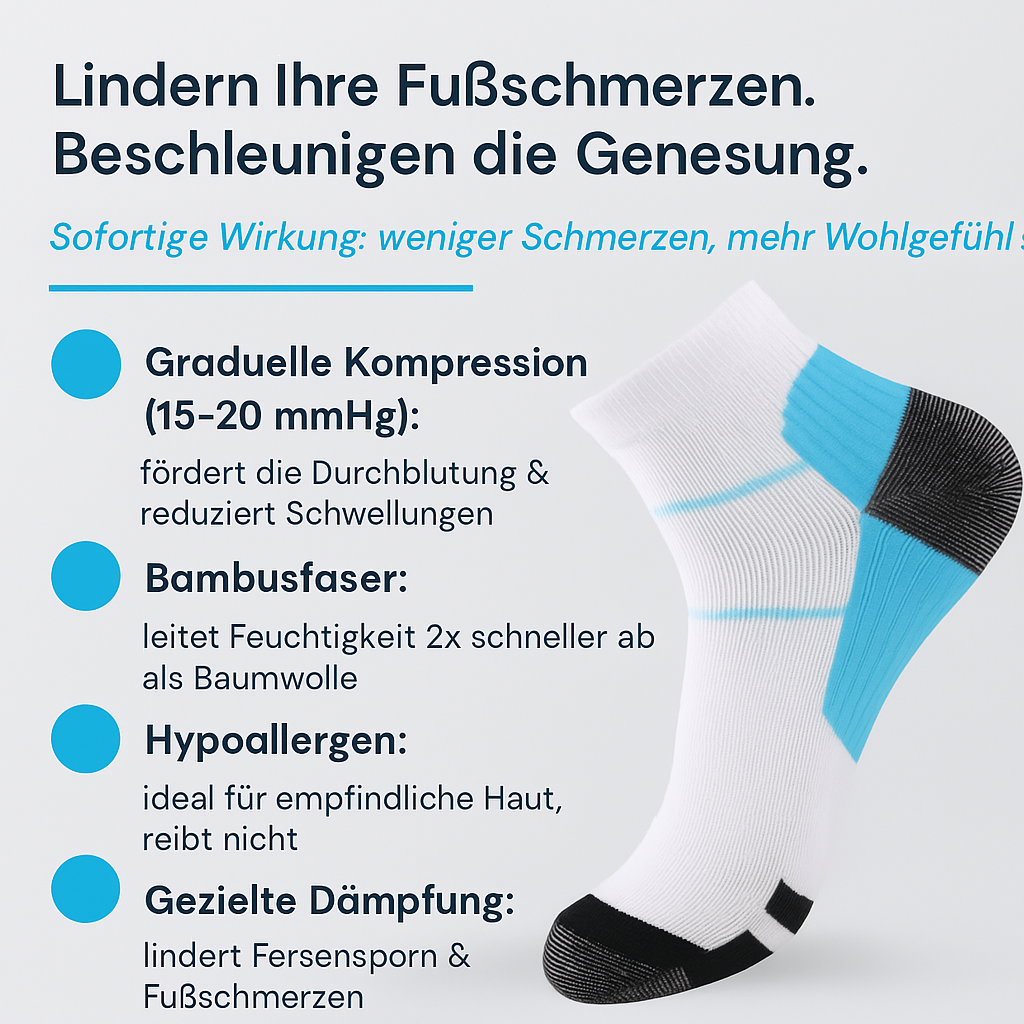 OrthoSocks™ – Kompressionssocken aus Bambusfaser für leichten, aktiven Komfort